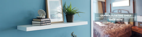 12 inch deep floating wall shelves