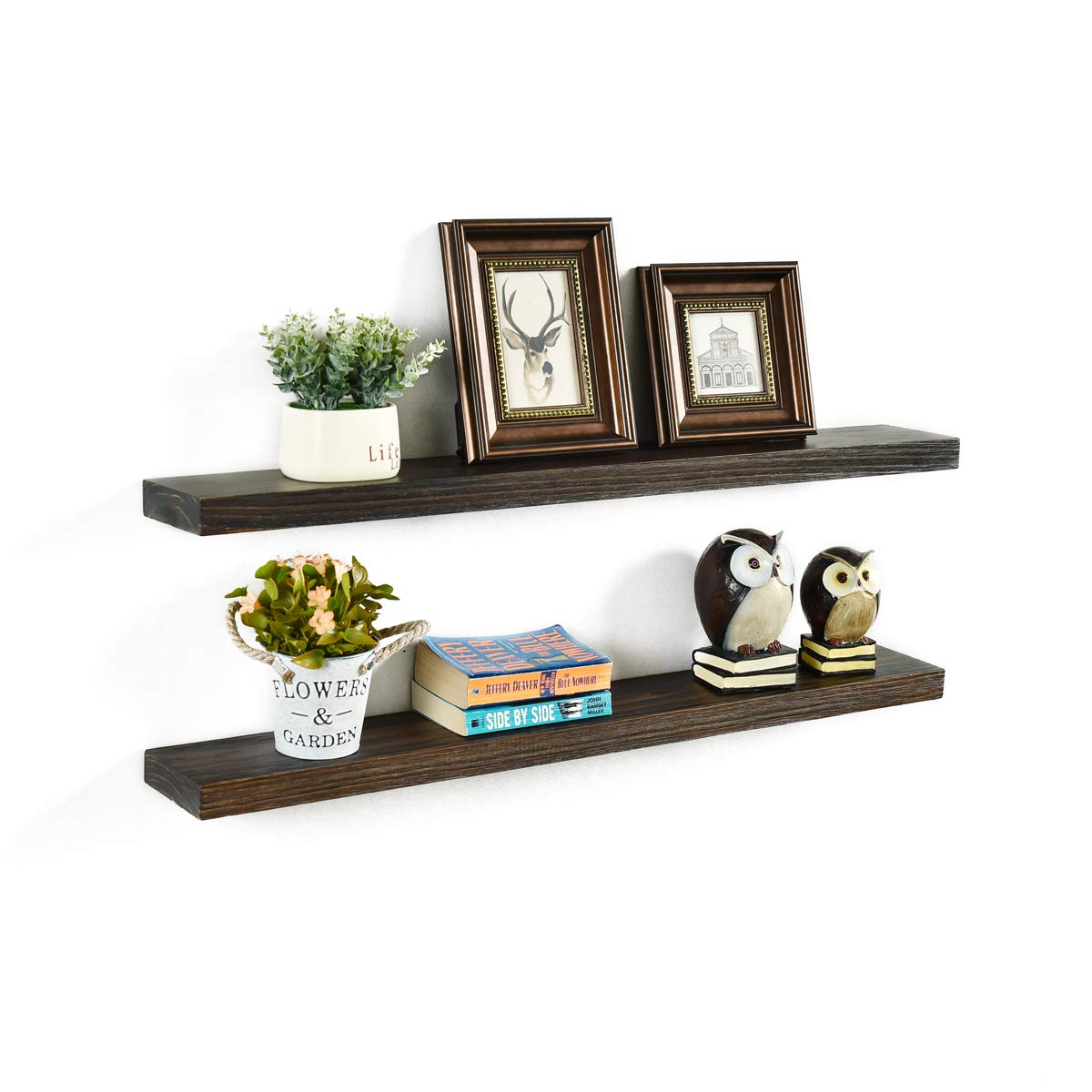 5 Inch Deep Rustic Floating Shelves Pine Wood Wall Shelf