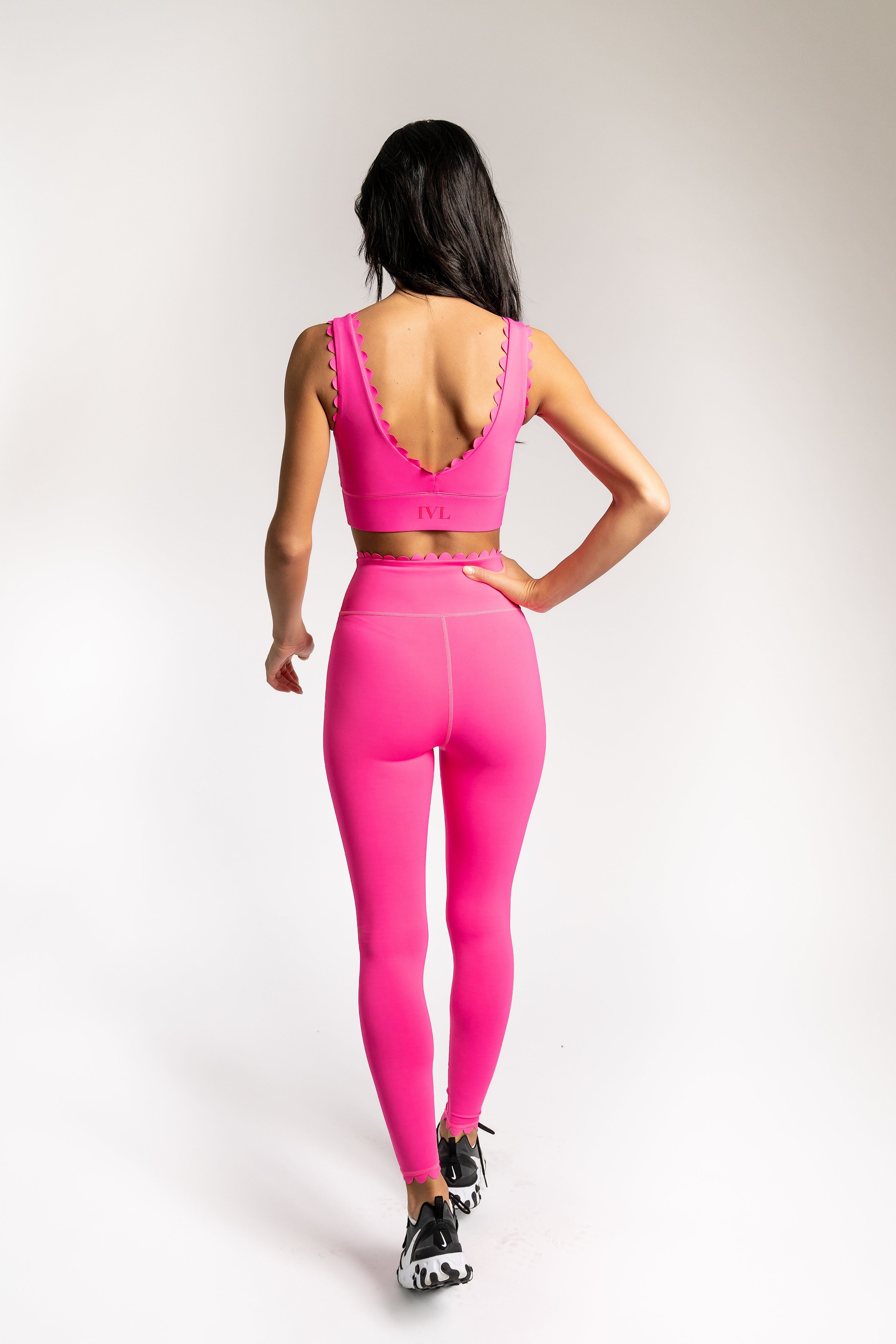 Scallop Legging Neon Pink Ivl Collective 0881