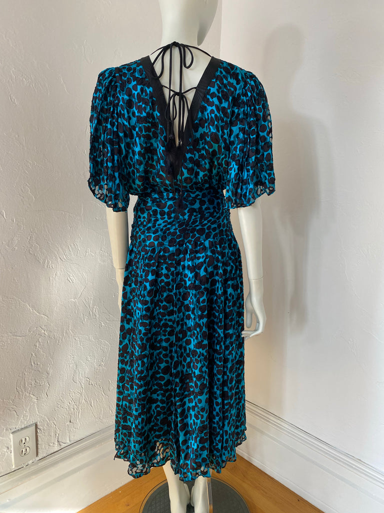 Silk Leopard Diane Freis Dress