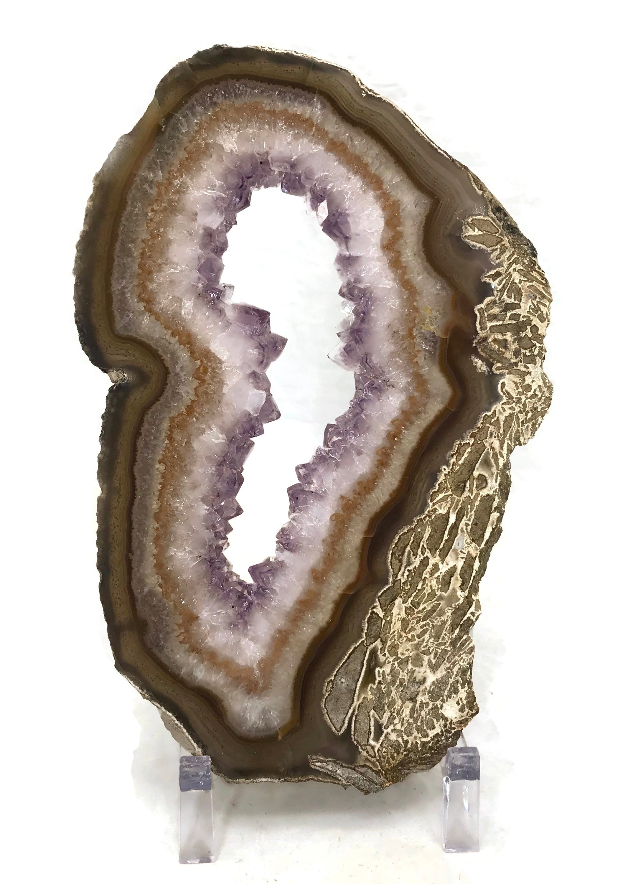 natural brazilian amethyst bookends