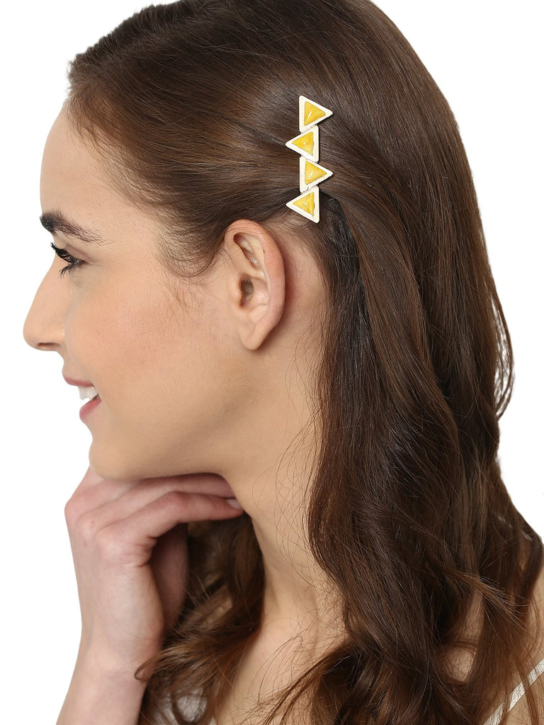Geometric Hair Pin - Yellow – Hair 