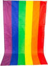 Colorful Rainbow Stripes Flag Cape, Basic Gay Pride Accessory Sleeve Cape (Long Rainbow Flag Cape)