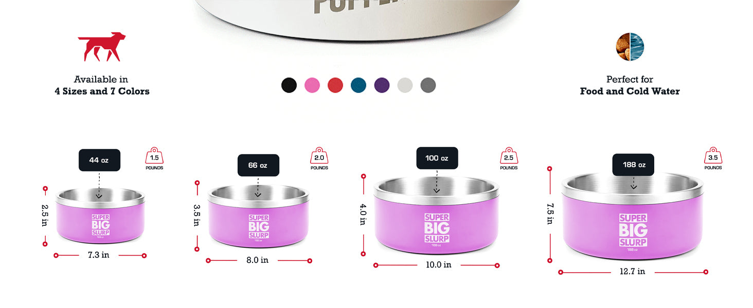 Super Big Slurp 100oz - Stainless Steel Bowl – Tuff Pupper