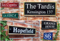 reflective rectangular house sign for house names & numbers