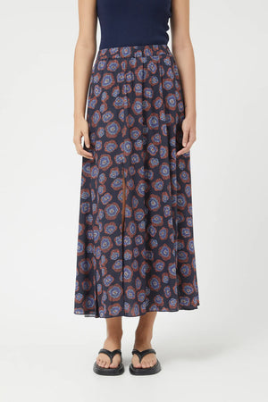 Long Floral Jacaranda Skirt - The Clothes Tree