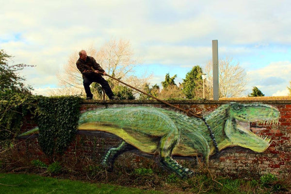 T Rex Tyrannosaurus Rex Graffiti Stencil Shed Street Art Spray Paint Syd Stencil Shed 