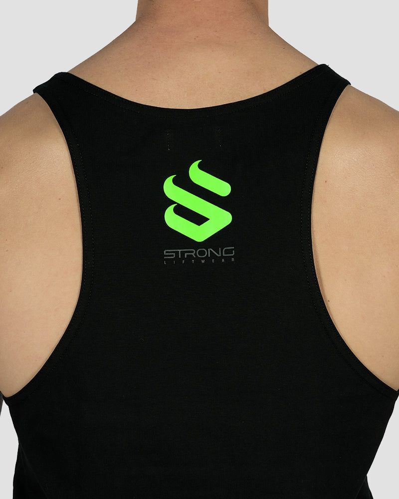 Core Taperback Singlet - Black / Green