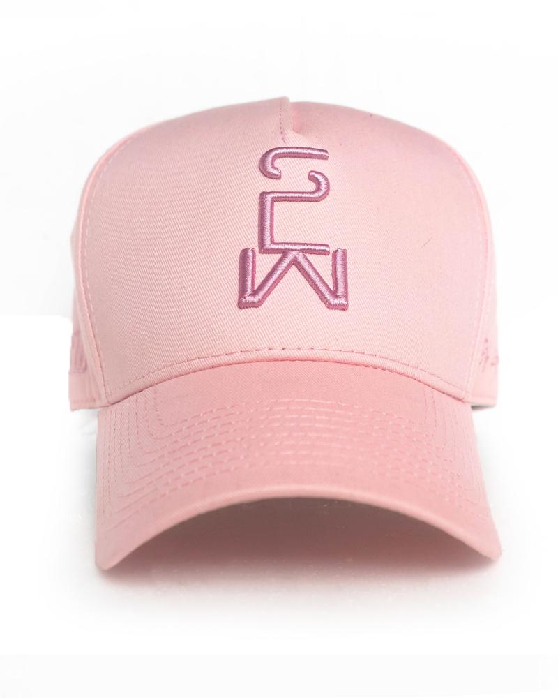 A-Frame Cap - Adjustable Snapback Gym Cap -Pink