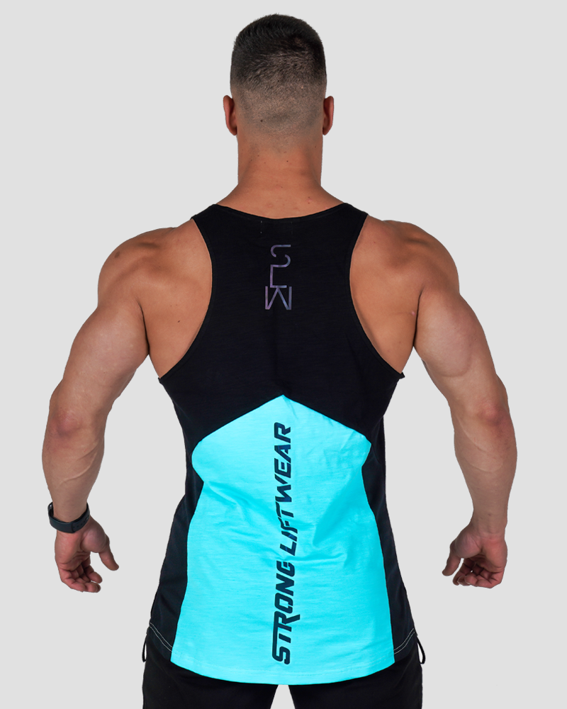 Harlequin Taperback - Gym Singlet - Blue