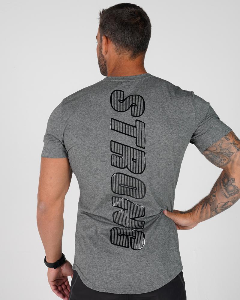 Men's Accentuate Tee - Gym Tee - Grey