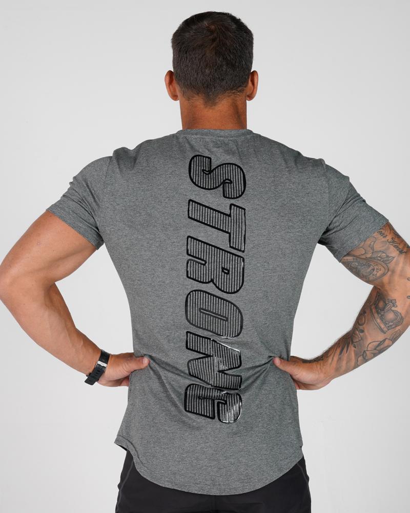 Men's Accentuate Tee - Gym Tee - Grey