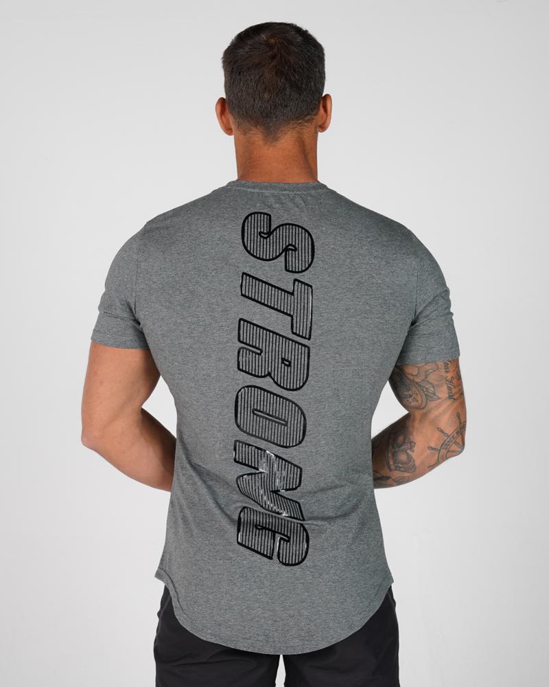 Men's Accentuate Tee - Gym Tee - Grey