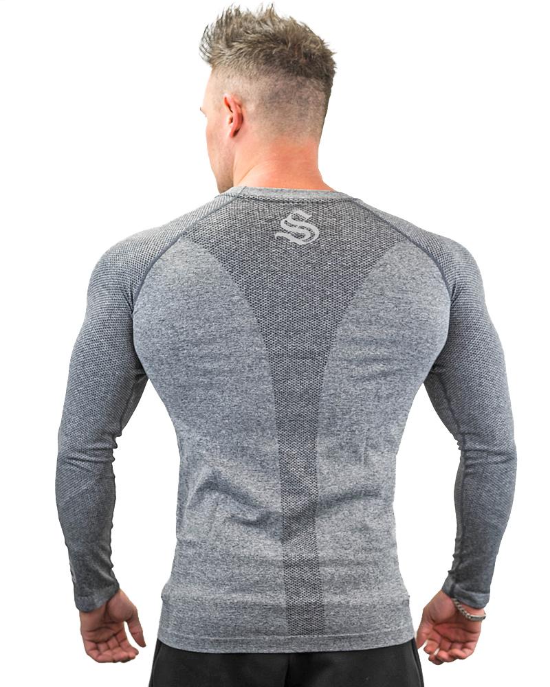 Ultra Seamless Long Sleeve Tee- Gym Tee for Men