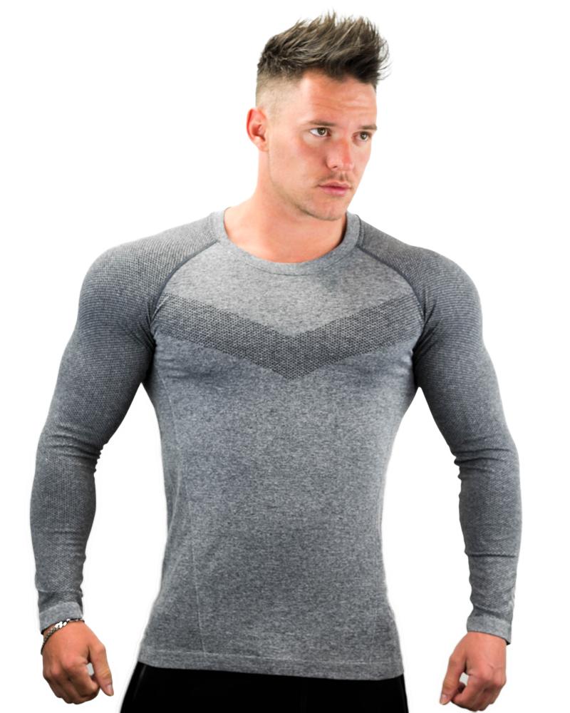 Ultra Seamless Long Sleeve Tee- Gym Tee for Men