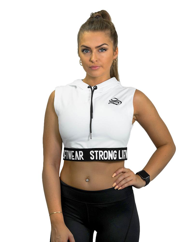 Women's Signature Cropped Hoodie - Cardio Hoodie -  White