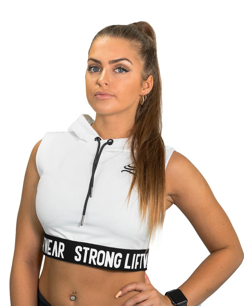 Women's Signature Cropped Hoodie - Cardio Hoodie -  White