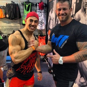 Eddy Ung and supporter Adam at FitX 2014