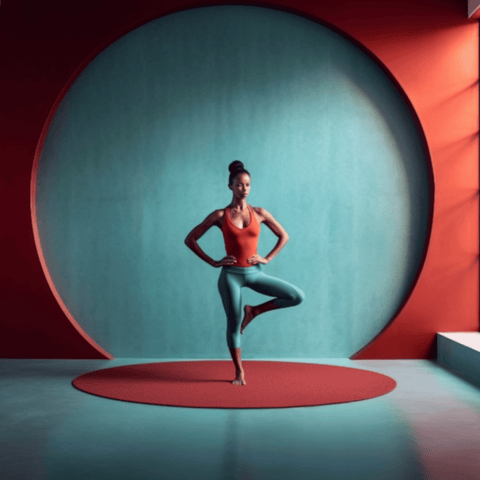 lady doing pilates and yoga