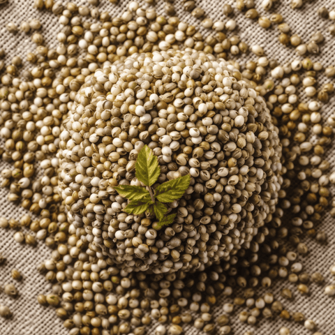 Hemp Seeds on a Pillow