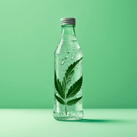 CBD water in a bottle