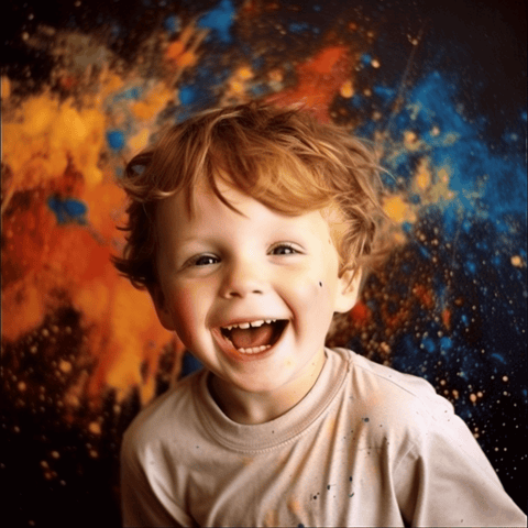 child with autism smiling