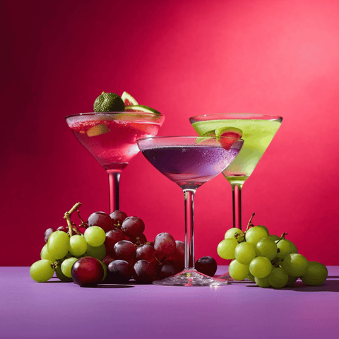 fancy drinks with grapes