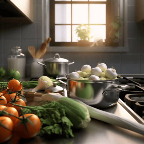 healthy foods in the kitchen