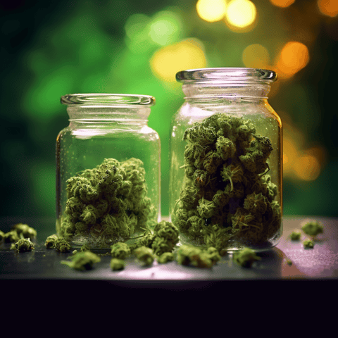 marijuana inside the jars
