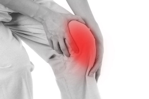 woman suffering from knee joint pain, arthritis