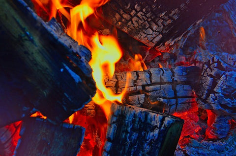 image of a wood fire