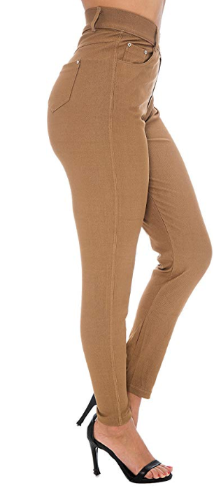 high waisted colored jeggings