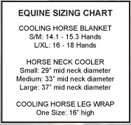 horse neck cooler size