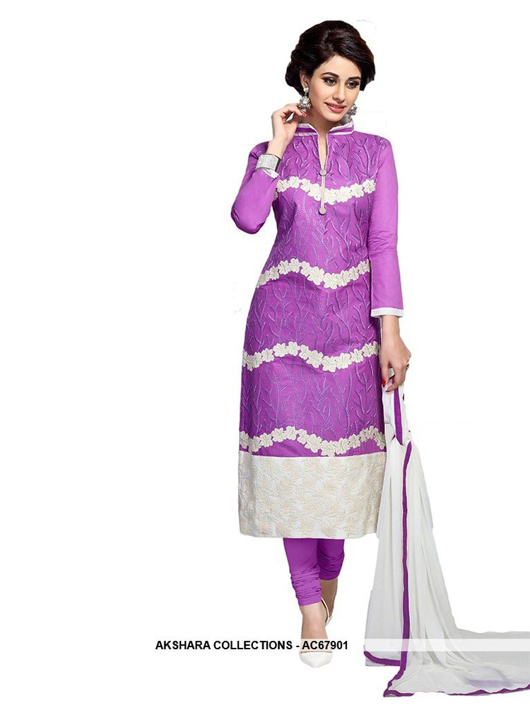 purple churidar dress