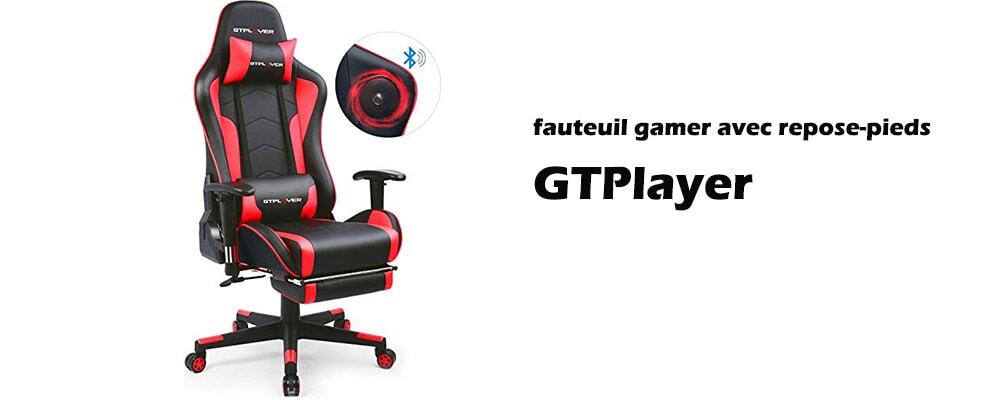 Fauteuil Gamer, Siège de Bureau Ergonomique, Repose-Pieds