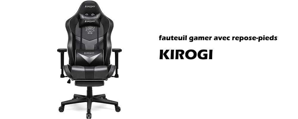 Kirogi Chaise Gaming, Fauteuil Gamer Ergonomique avec Support