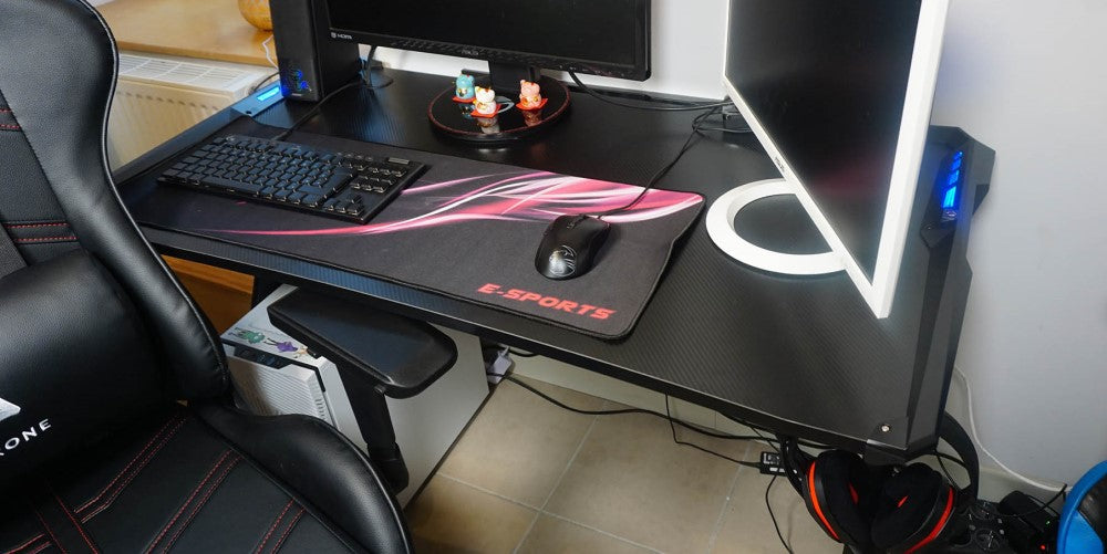 setup gaming bureau aerone cable management