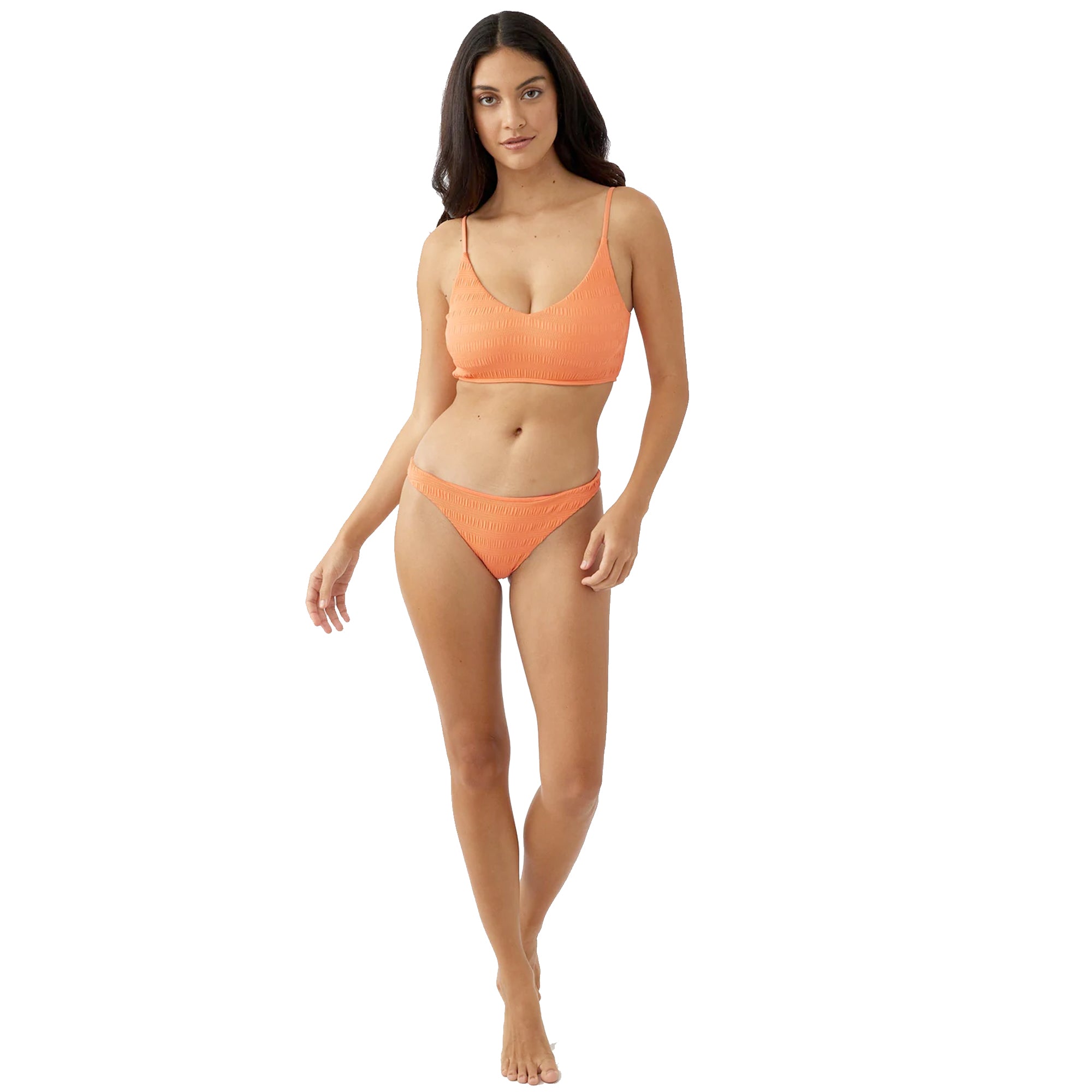 O'Neill Saltwater Solids Texture Venic Women's Bikini Top - Surf