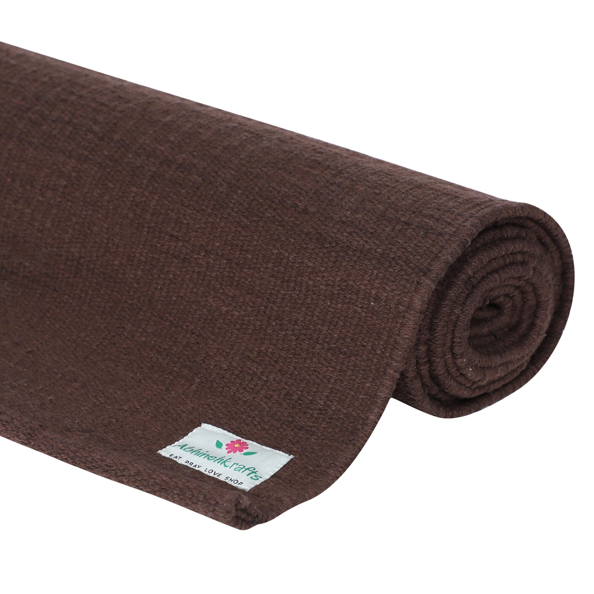 Buy FirstFit Braided Cotton Yoga Mat, Workout Exercise Mat, Non Slip Grip  Pilates Mats, Body Alignment System, Tear Resistant - Size (72 x 24 Inch) -  Brown Online at Best Prices in India - JioMart.