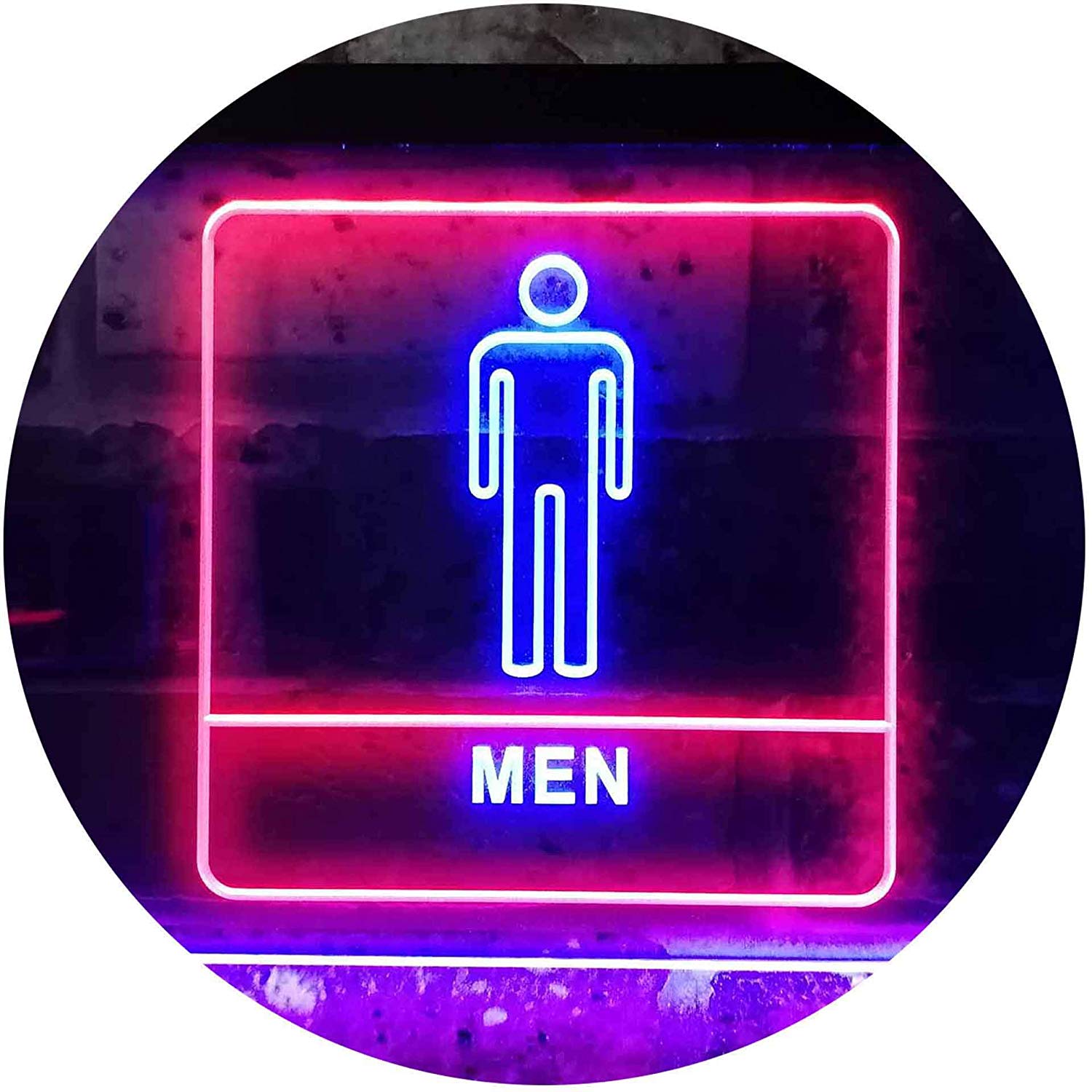 Men Bathroom Restroom LED Neon Light Sign | Way Up Gifts