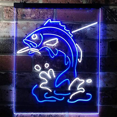 Buy Bass Fish Cabin Decor Fishing Bait Store LED Neon Light Sign — Way Up  Gifts