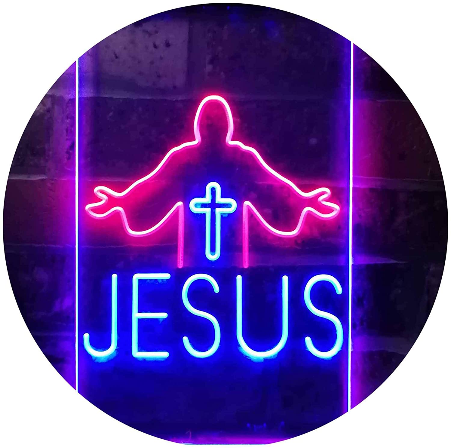 Jesus Saves Cross Church LED Neon Light Sign | Way Up Gifts