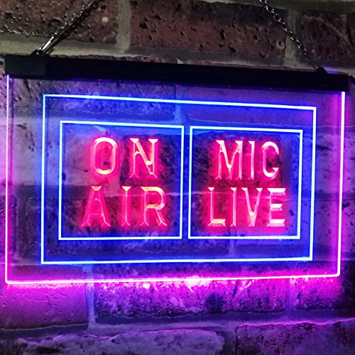 HEQUSIGNS Live On Air Neon Signs, Live On Air LED Light Neon Sign