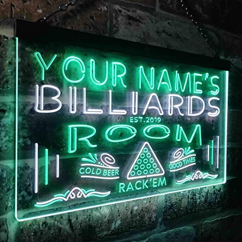 Personalized Pool Billiards Room Led Neon Light Sign Way Up Gifts