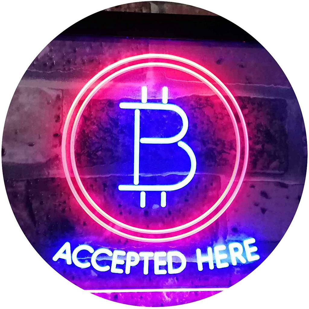 Buy Bitcoin Accepted Here LED Neon Light Sign