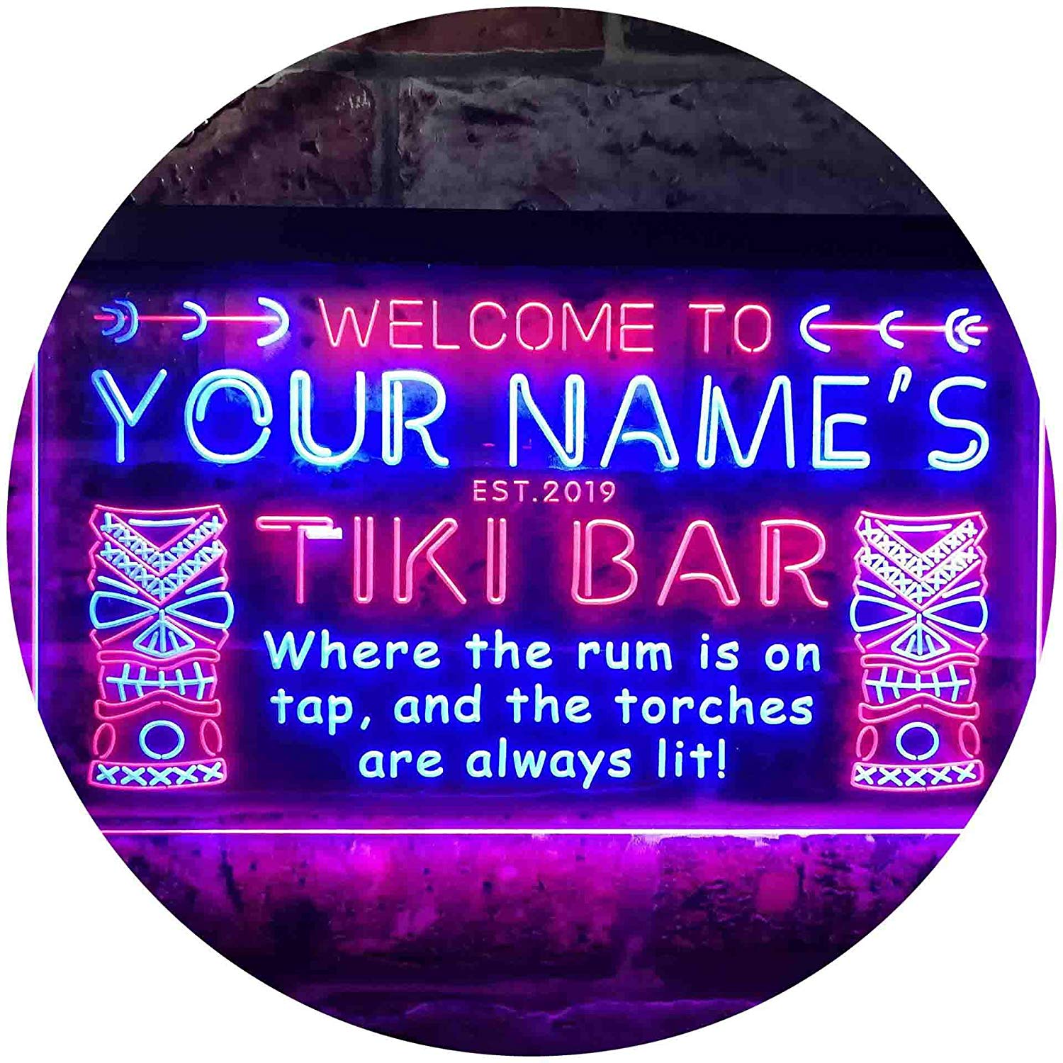 LED Tiki Bar personnalisé Neon Light Sign | Cadeaux Way Up