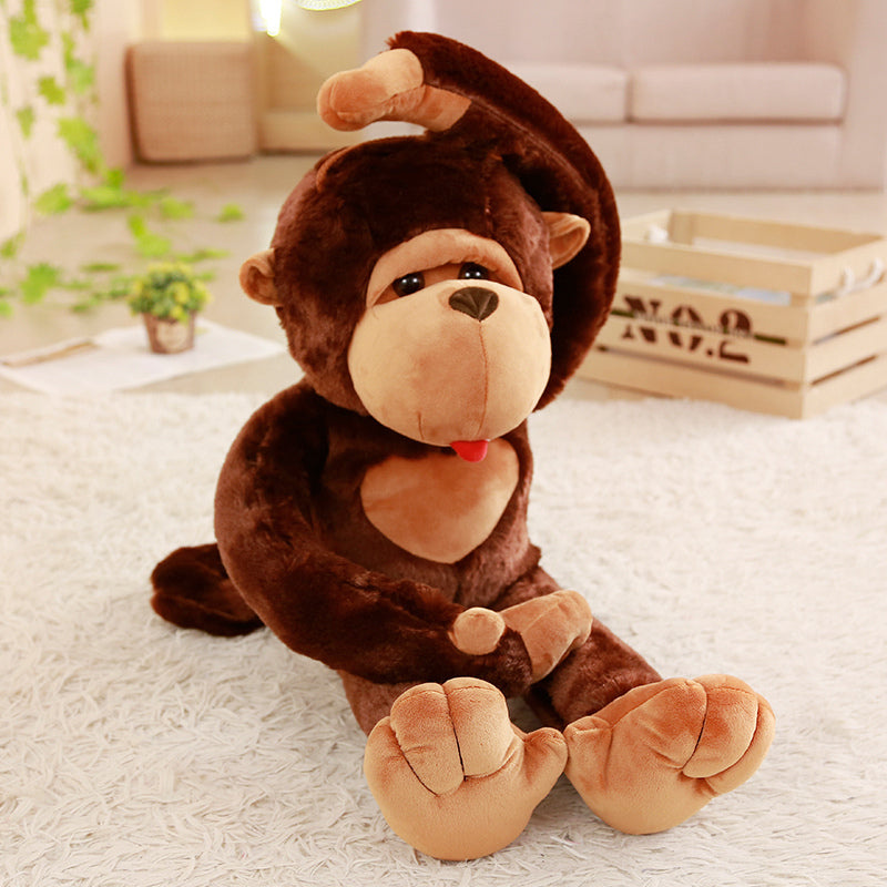 big stuffed animal monkey