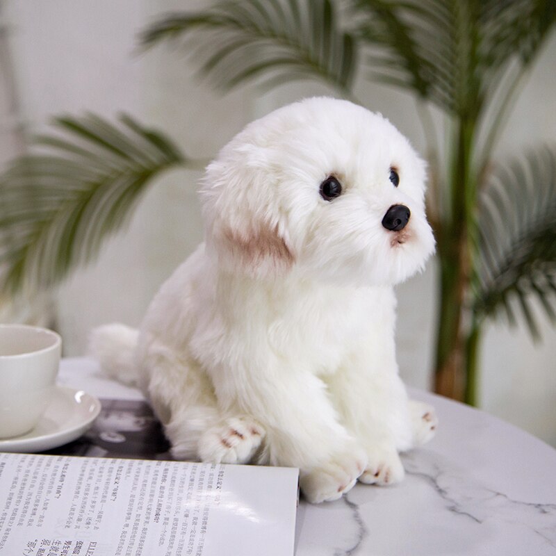 stuffed maltese dog toy