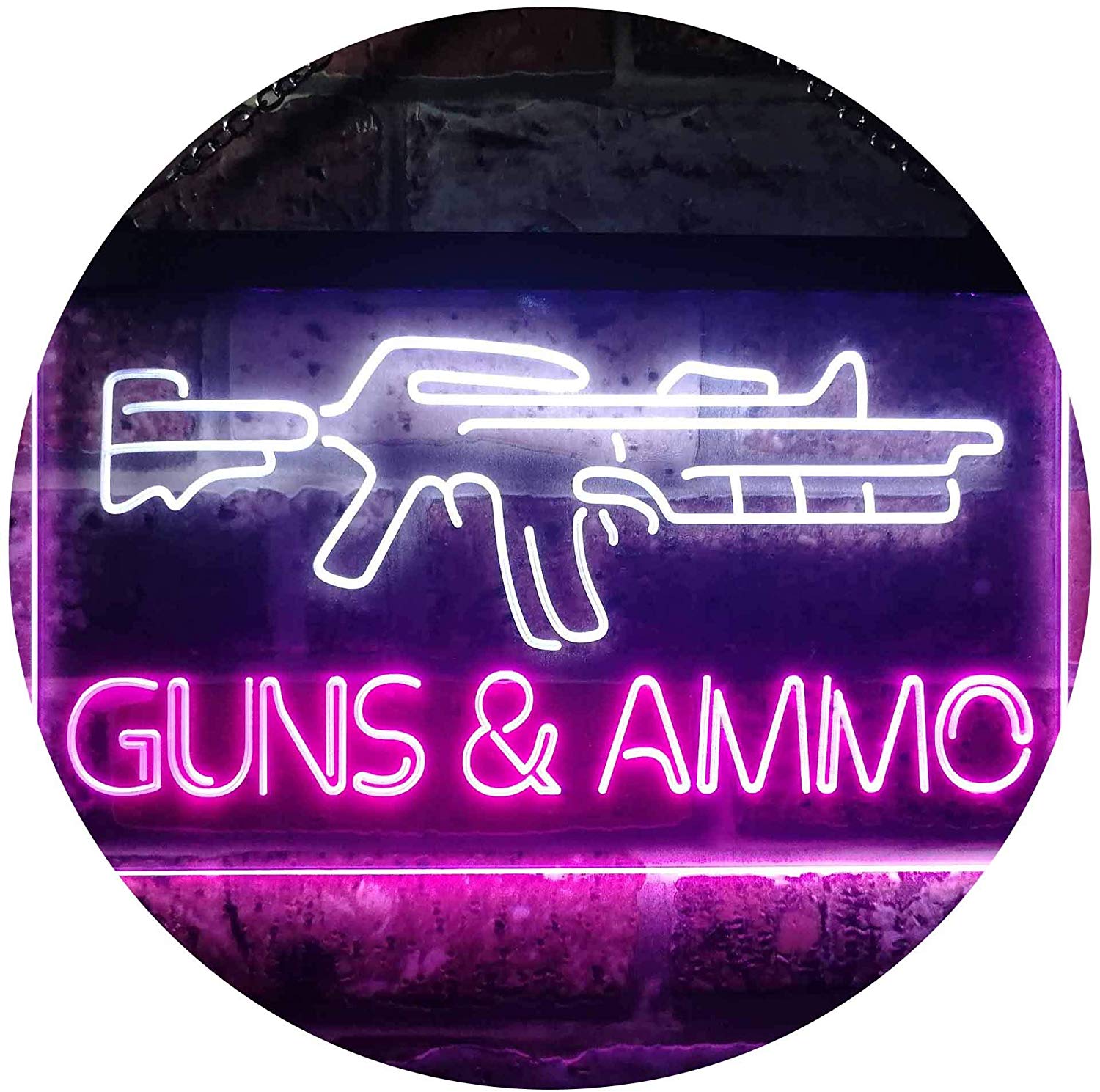 Guns Ammo LED Neon Light Sign Way Up Gifts