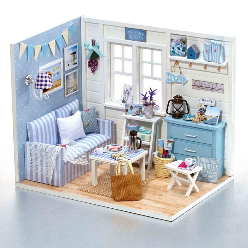 Buy Dollhouse Furniture Home Diy Kit Beach Cottage Way Up Gifts
